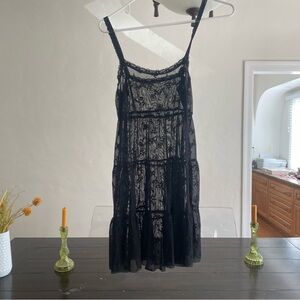 Vintage free people lace mesh dress